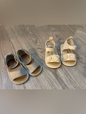 Toddler Girl Neutral Sandals - Bundle of 2